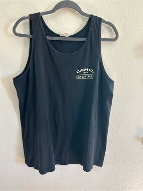 Vintage 90s American Born Camel Sturgis Rally Made In USA Tank Top Mens L